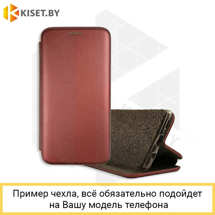 Чехол-книжка Book Case 3D с визитницей для Samsung Galaxy A11 / M11 бордовый