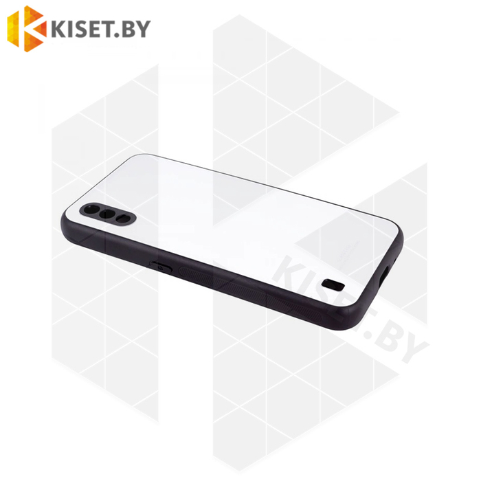 Чехол-бампер Glassy Case для Samsung Galaxy M01 белый
