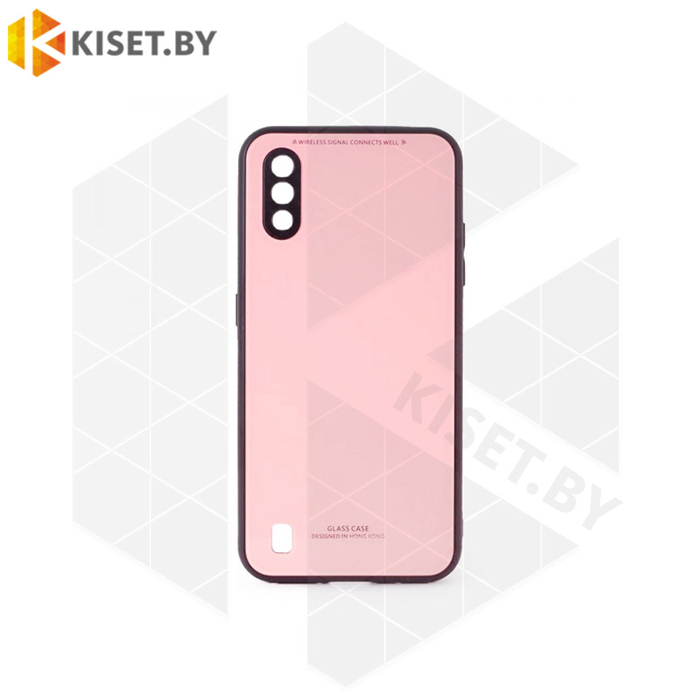 Чехол-бампер Glassy Case для Samsung Galaxy M01 розовый