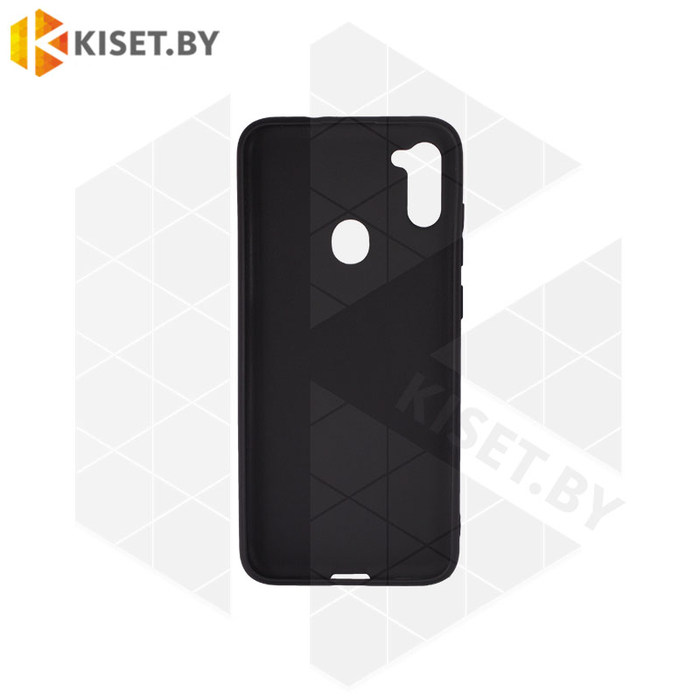 Силиконовый чехол матовый для Samsung Galaxy M11 черный