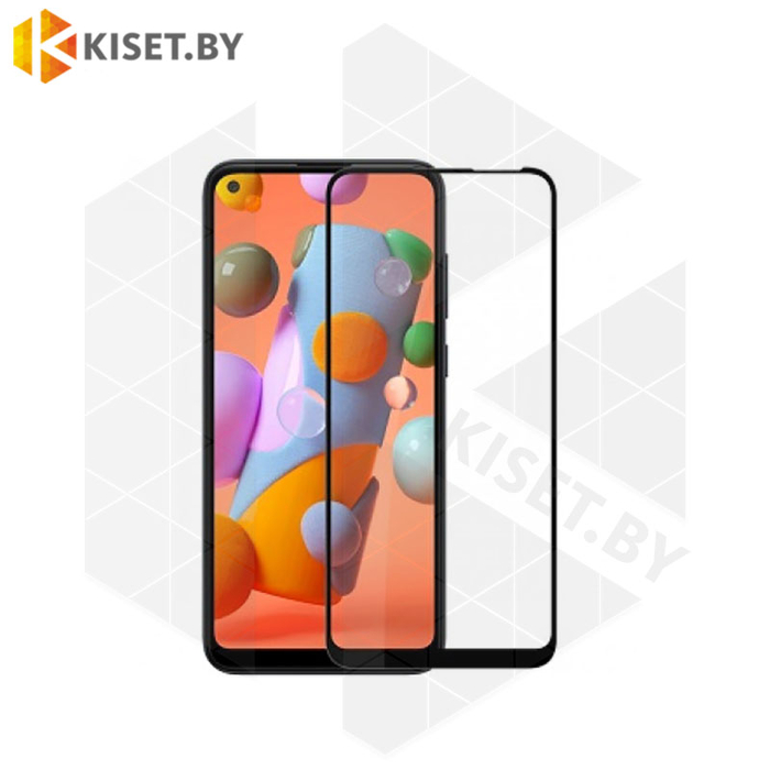 Защитное стекло полной проклейки Full glue для Samsung Galaxy M11 черное