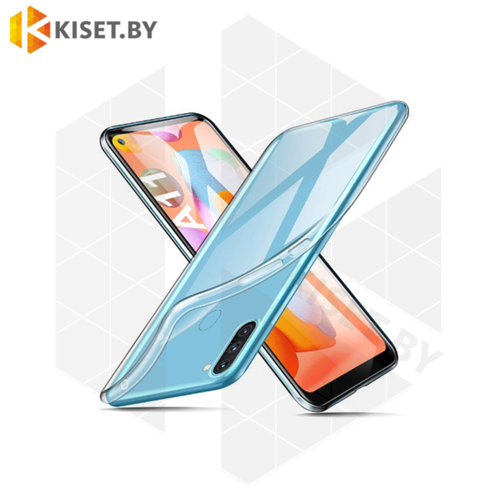 Силиконовый чехол Ultra Thin TPU для Samsung Galaxy M11 прозрачный