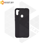Силиконовый чехол матовый для Samsung Galaxy M11 черный