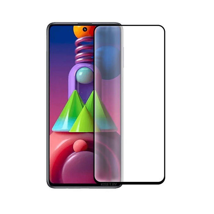 Защитная керамическая пленка на весь экран для Samsung Galaxy M51 черная рамка