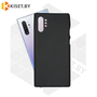 Силиконовый чехол матовый для Samsung Galaxy Note 10 Plus черный