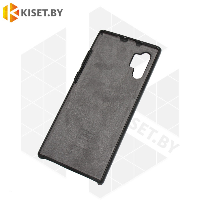 Soft-touch бампер Silicone Cover для Samsung Galaxy Note 10 Plus черный