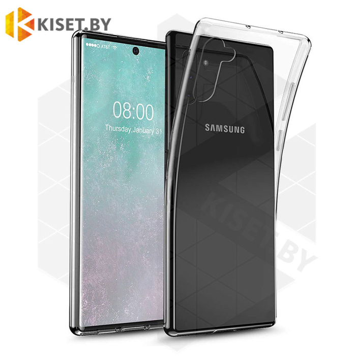 Силиконовый чехол Ultra Thin TPU для Samsung Galaxy Note 10 прозрачный