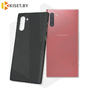 Силиконовый чехол матовый для Samsung Galaxy Note 10 черный