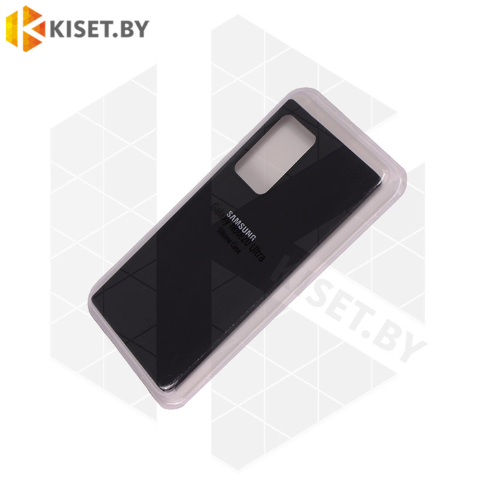 Soft-touch бампер Silicone Cover для Samsung Galaxy Note 20 Ultra черный с закрытым низом