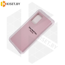 Soft-touch бампер KST Silicone Cover для Samsung Galaxy Note 20 Ultra пудровый с закрытым низом