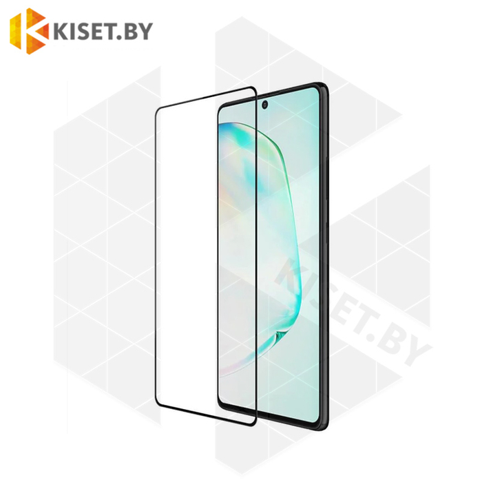 Защитное стекло полной проклейки Full glue для Samsung Galaxy S10 Lite (G770) / A91 черное