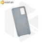 Soft-touch бампер Silicone Cover для Samsung Galaxy S20 Plus голубой