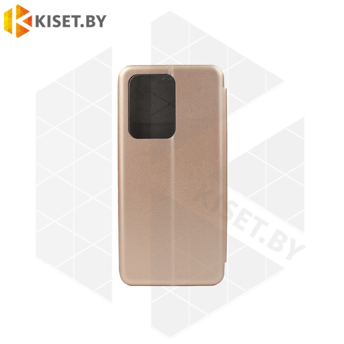 Чехол-книжка Book Case 3D Line с визитницей для Samsung Galaxy S20 Ultra золотой