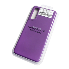 Soft-touch бампер KST Silicone Cover для Samsung Galaxy S21 FE фиолетовый с закрытым низом