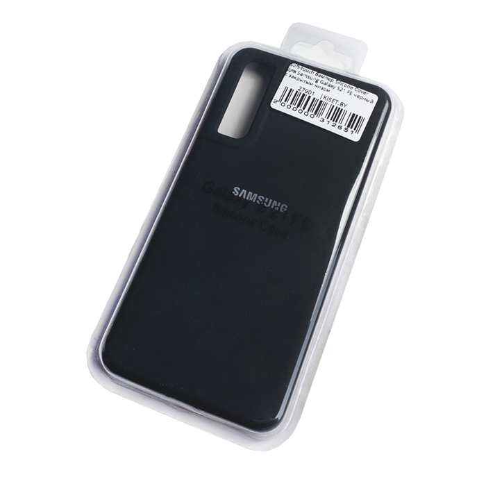 Soft-touch бампер Silicone Cover для Samsung Galaxy S21 FE черный с закрытым низом