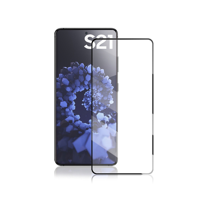 Защитное стекло полной проклейки Full glue для Samsung Galaxy S21 черное