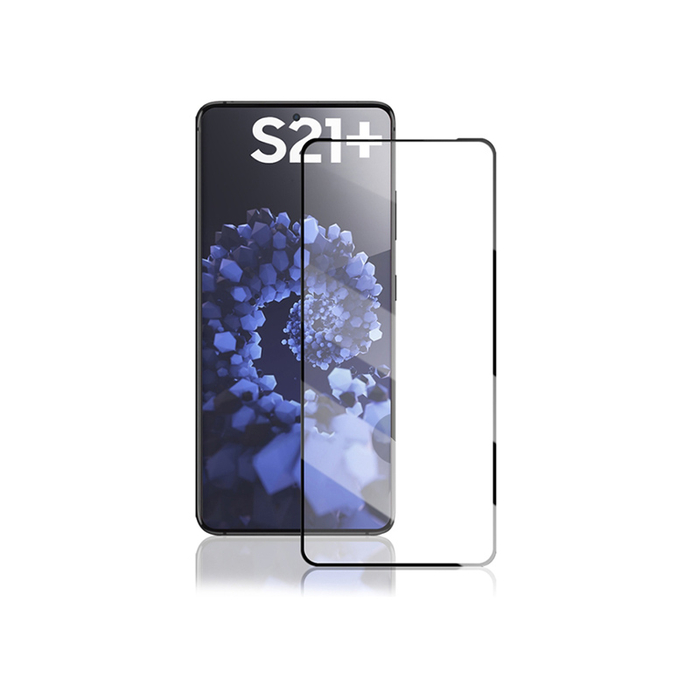 Защитное стекло полной проклейки Full glue для Samsung Galaxy S21 Plus черное