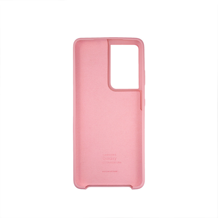 Soft-touch бампер Silicone Cover для Samsung Galaxy S21 Ultra розовый
