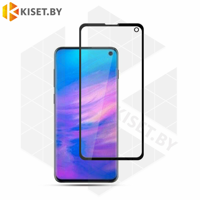 Защитная пленка на весь экран для Samsung Galaxy S10e  (G970) черная рамка