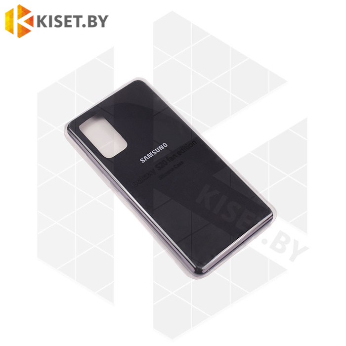 Soft-touch бампер Silicone Cover для Samsung Galaxy S20 FE черный с закрытым низом