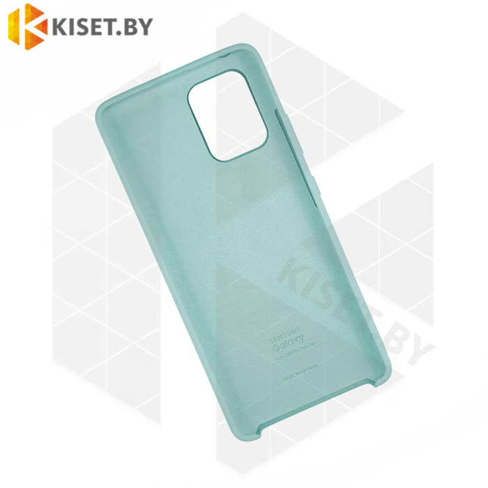 Soft-touch бампер Silicone Cover для Samsung Galaxy S10 Lite (G770) / A91 / M80S бирюзовый