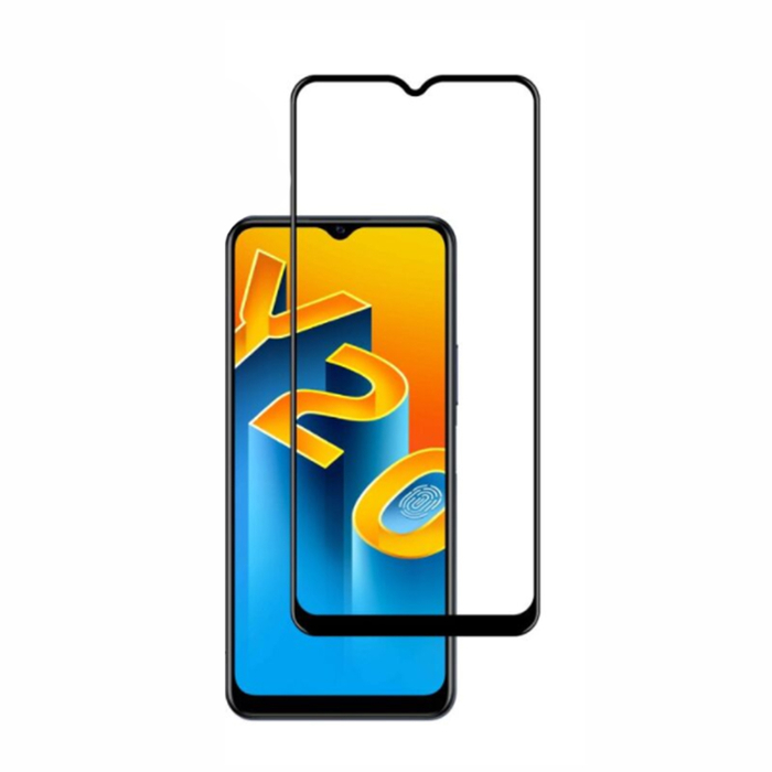 Защитное стекло полной проклейки Full glue для Vivo Y20 черный
