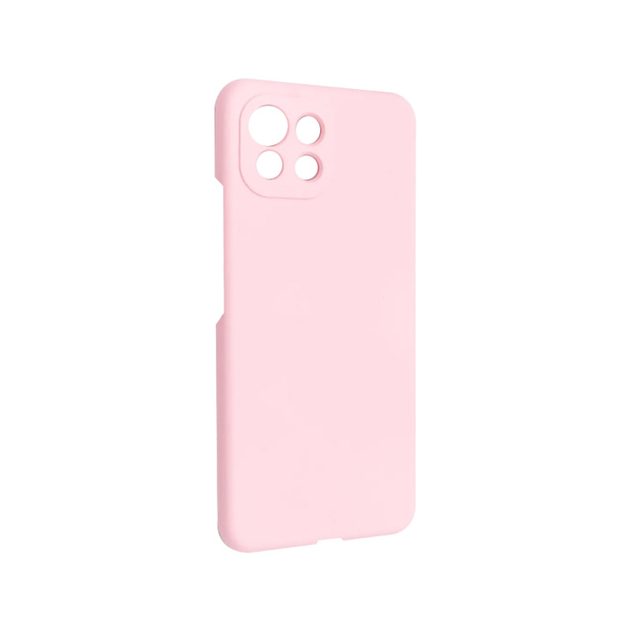 Soft-touch бампер Silicone Cover для Xiaomi Mi 11 Lite розовый песок с закрытым низом