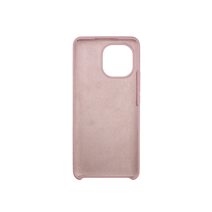 Soft-touch бампер Silicone Cover для Xiaomi Mi 11 (2021) розовый песок
