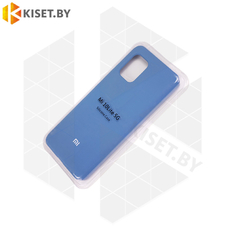 Soft-touch бампер KST Silicone Cover для Xiaomi Mi 10 Lite синий с закрытым низом