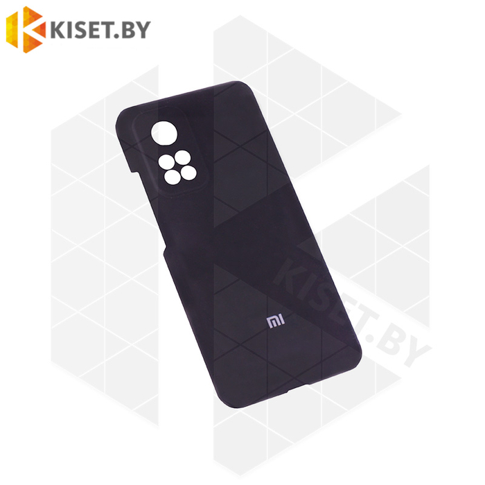 Soft-touch бампер Silicone Cover для Xiaomi Mi 10T / Mi 10T Pro черный с закрытым низом