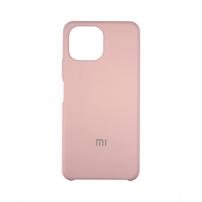 Soft-touch бампер Silicone Cover для Xiaomi Mi 11 Lite розовый песок