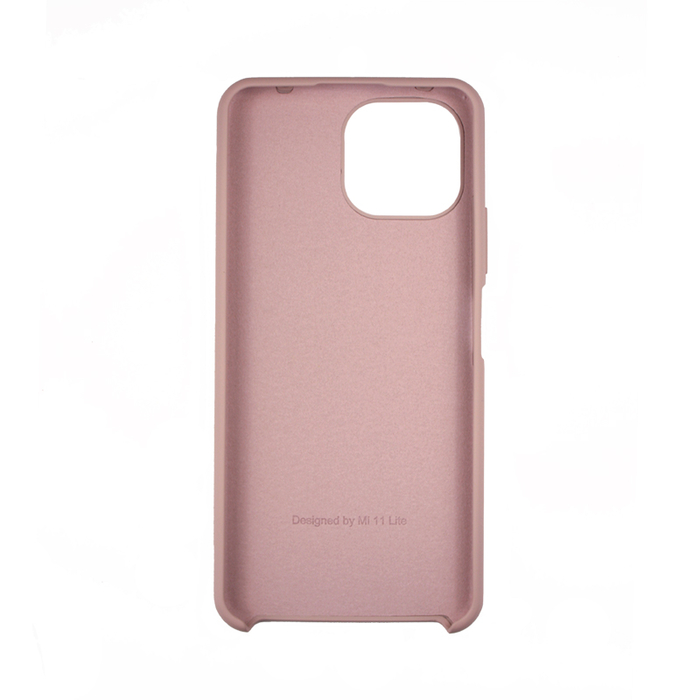 Soft-touch бампер Silicone Cover для Xiaomi Mi 11 Lite розовый песок