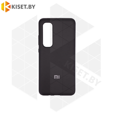 Soft-touch бампер Silicone Cover для Xiaomi Mi Note 10 Lite черный с закрытым низом