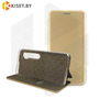 Чехол-книжка Book Case 3D с визитницей для Xiaomi Mi Note 10 золотой