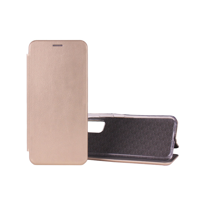 Чехол-книжка Book Case 3D с визитницей для Samsung Galaxy A02S золотой