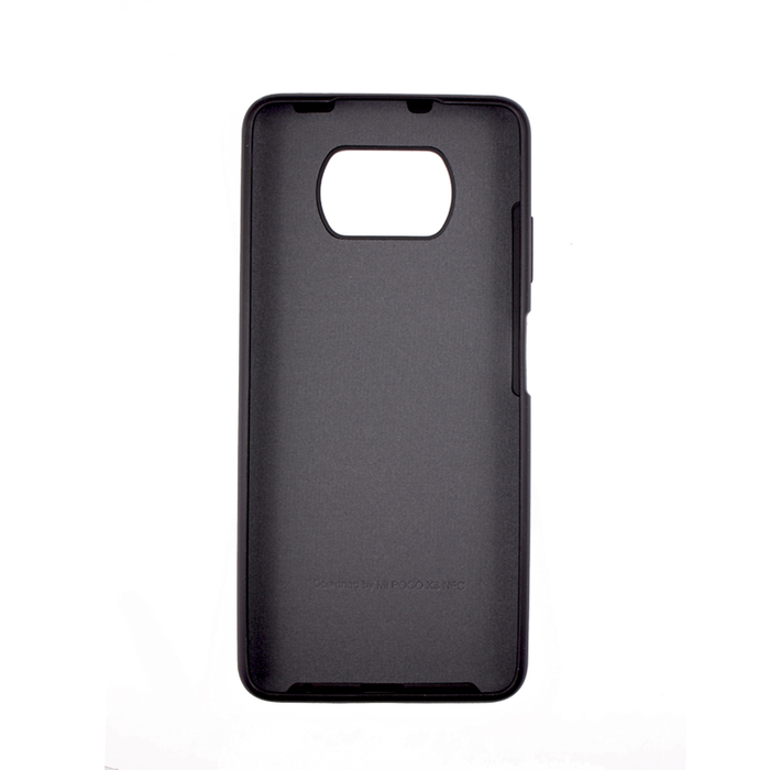 Soft-touch бампер Silicone Cover для Xiaomi POCO X3 / POCO X3 Pro черный с закрытым низом