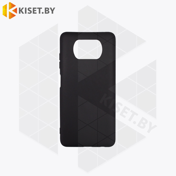 Силиконовый чехол матовый для Xiaomi POCO X3 / POCO X3 Pro черный