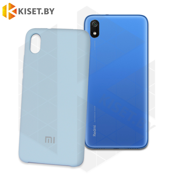 Soft-touch бампер Silicone Cover для Xiaomi Redmi 7A голубой
