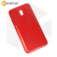 Силиконовый чехол Crystal Shine для Xiaomi Redmi 8A красный