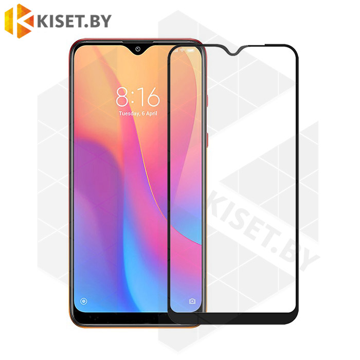 Защитное стекло полной проклейки Full glue для Xiaomi Redmi 8A черное