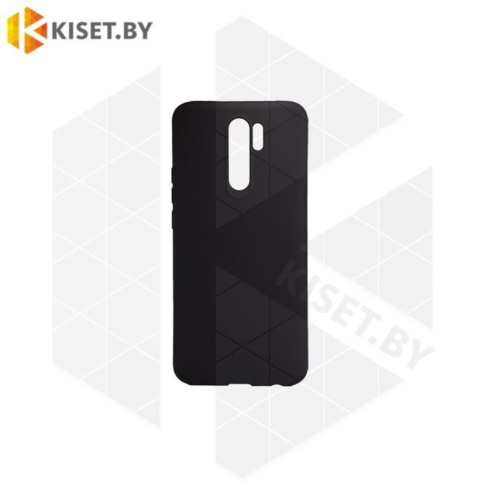 Силиконовый чехол матовый для Xiaomi Redmi 9 черный