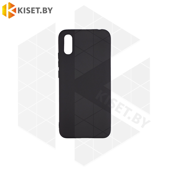 Силиконовый чехол матовый для Xiaomi Redmi 9A черный