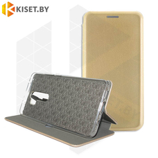 Чехол-книжка KST Book Case 3D с визитницей для Xiaomi Redmi Note 8 Pro золотой