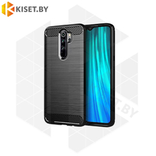 Силиконовый чехол Brushed Line Case для Xiaomi Redmi Note 8 черный