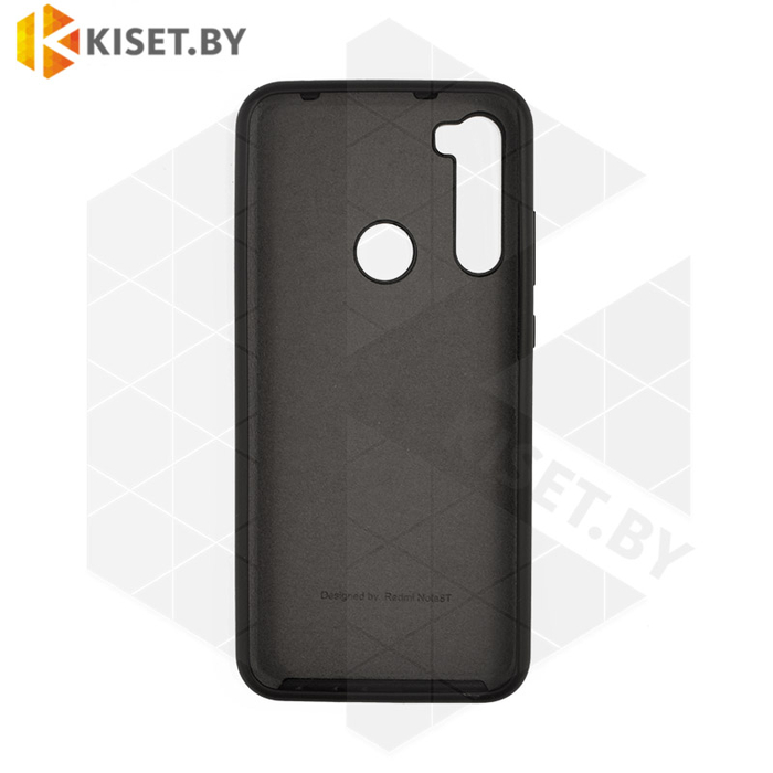 Soft-touch бампер Silicone Cover для Xiaomi Redmi Note 8T черный с закрытым низом