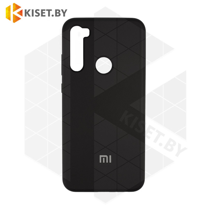 Soft-touch бампер Silicone Cover для Xiaomi Redmi Note 8T черный с закрытым низом