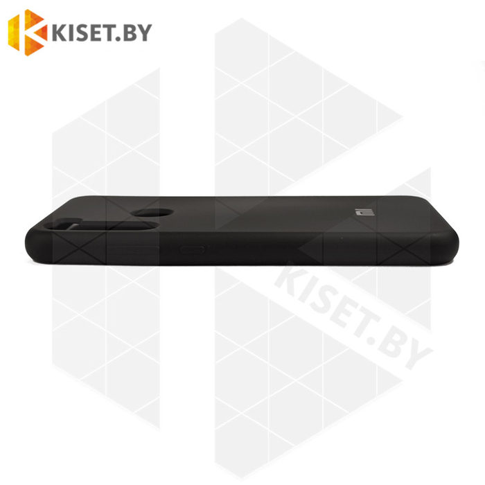 Soft-touch бампер Silicone Cover для Xiaomi Redmi Note 8T черный с закрытым низом