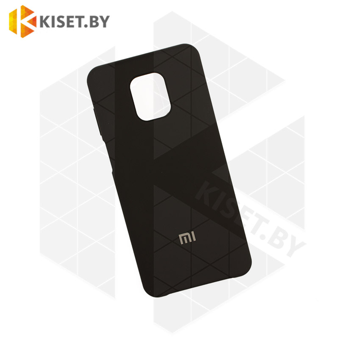 Soft-touch бампер Silicone Cover для Xiaomi Redmi Note 9S / 9 Pro / 9 Pro Max черный
