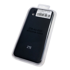 Soft-touch бампер Silicone Cover для ZTE Blade A3 (2020) черный с закрытым низом