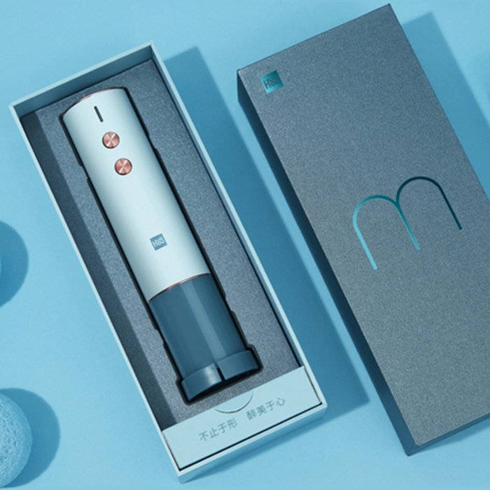 Электрический штопор Xiaomi Huo Hou Electric Wine Opener голубой в подарочной упаковке